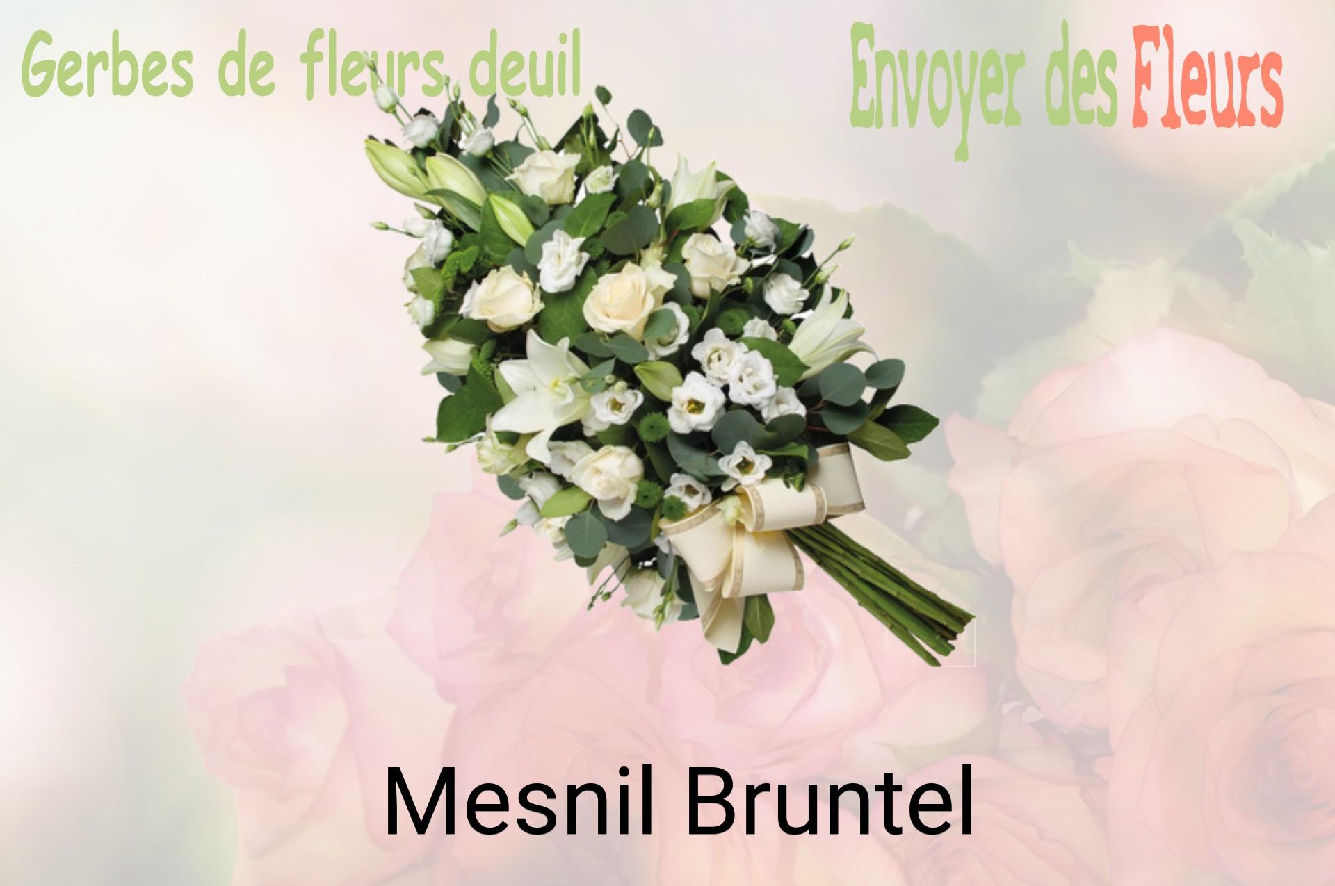 Gerbe de fleurs de deuil livrée à Mesnil-Bruntel